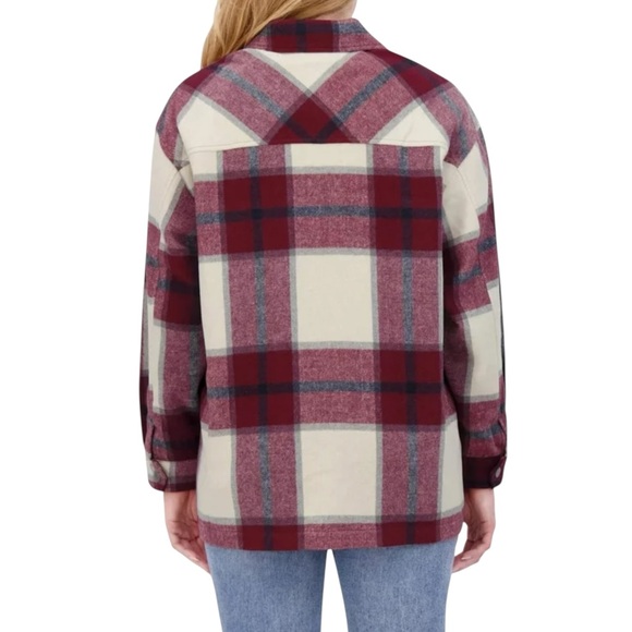 HFX Performance Ladies’ Plaid Oversized Shirt Jacket w/ Pockets. Size S #2071 - Picture 2 of 8
